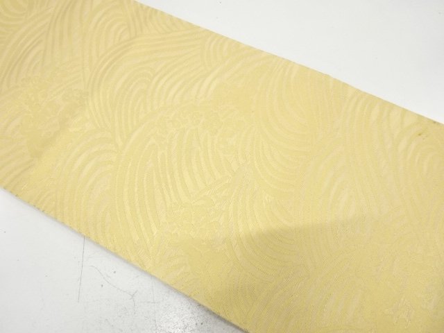 アンティーク　紗　荒波模様織り出し袋帯（材料）